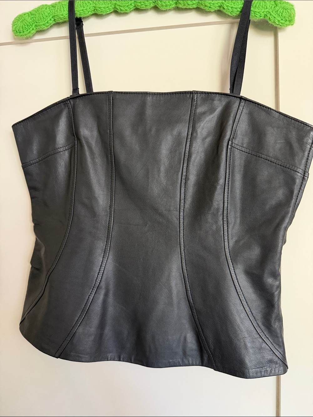 H&M Black Leather Top